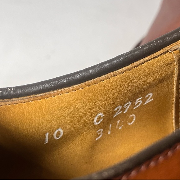 Allen Edmonds Men’s Joplin Plain Toe Leather Oxford Dress Shoes Brown Size 10 - Picture 6 of 9